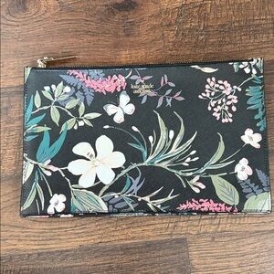 Kate Spade Black Floral Clutch